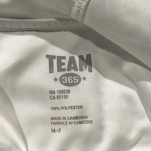 Team 365 Super Soft, Thin, White Long-Sleeve Hoodie. Size Medium. - Picture 3 of 3
